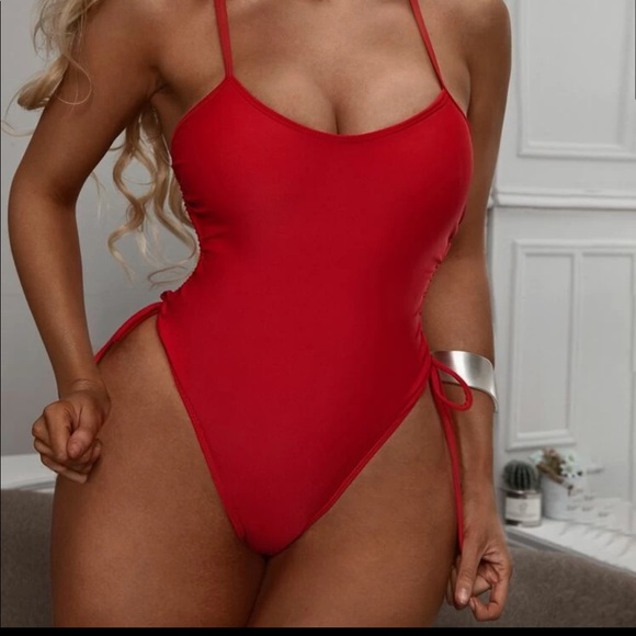 One piece swimsuit bikini drawstring - Picture 3 of 5